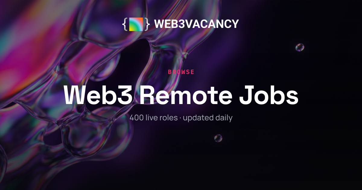 Remote Web3 Jobs — Work-from-Anywhere Crypto Careers 2026 | Web3Vacancy